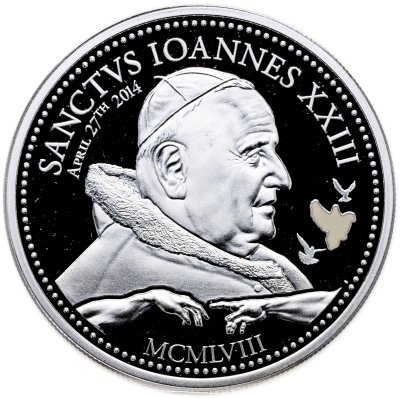 купить Острова Кука 2 доллара 2014 "Канонизация Папа Иоанн Павел II" в футляре с сертификатом