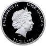 Купить Острова Кука 2 доллара 2014 "Канонизация Папа Иоанн Павел II" в футляре с сертификатом