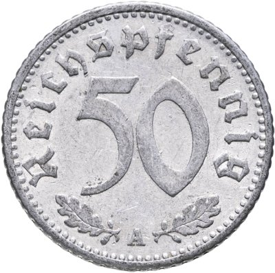 купить Германия, Третий рейх 50 рейхспфеннигов 1935, знак монетного двора "A" — Берлин