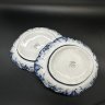 Купить Набор из двух сервировочных блюд "Рыбы", фарфор, роспись, Объединение «Гжель», СССР, 1986-1991 гг.