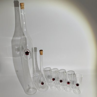 купить Набор для ягодных настоек на 4 персоны (6 предметов), стекло, дерево, Западная Европа, 1980-2000 гг.