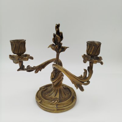 купить Подсвечник на две свечи, выполненный в стиле модерн, бронза, литье, Европа, 1950-1970 гг.