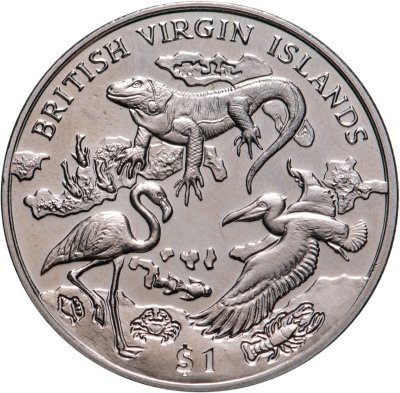 Купить Британские Виргинские острова 1 доллар 2018 "Дикая природа архипелага"