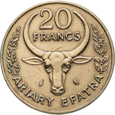 купить Мадагаскар 20 франков (francs) 1970