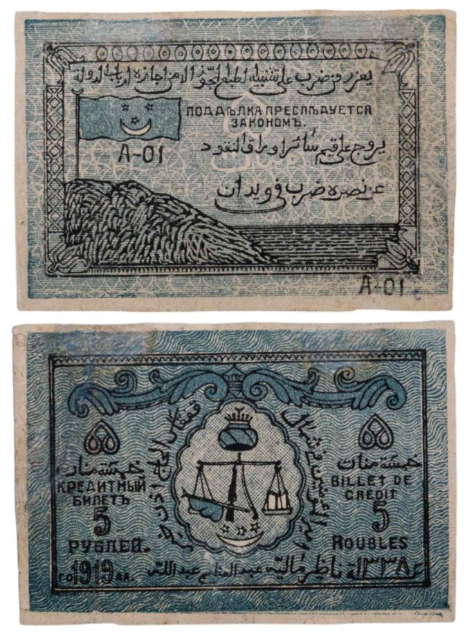 Купить 5 рублей 1919 Северо-Кавказский Эмират (Северный Кавказ)