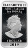 Купить Австралия 1 доллар 2019 пруф  "Дракон" в футляре, с сертификатом