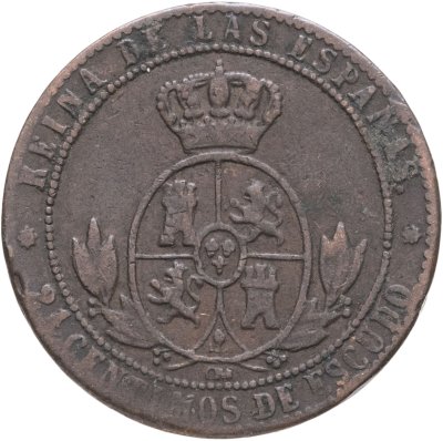 купить Испания 2 1/2 сентимо (centimos) 1867