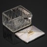 Купить Бисквитница/конфетница с крышкой и резным туловом, Ercuis, стекло, резьба, сплав металлов, Франция, 1900-1920 гг.