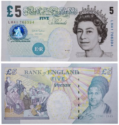 купить Англия 5 фунтов 2002 (Pick 391d)