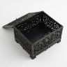 Купить Шкатулка с ажурным декором и агитационной символикой,  автор Гилев А.С, чугун, литье, крашение, Каслинский чугунолитейный завод (Касли), СССР, 1946 г.