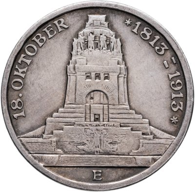 купить Германия (Империя), Саксония 3 марки (mark) 1913 "100 лет битвы при Лейпциге (битве народов)"