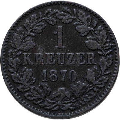 купить Германия (Баден) 1 крейцер 1870
