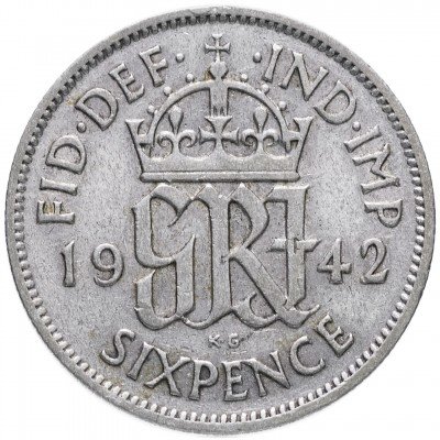 купить Великобритания 6 пенсов 1942
