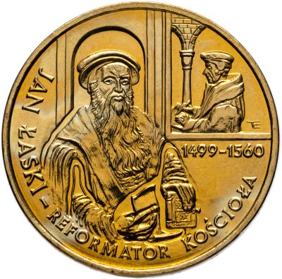 купить Польша 2 злотых (zlote) 1999 "500 лет со дня рождения Яна Лаского"