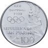 Купить Сан-Марино 100 лир (lire) 1980 XXII летние Олимпийские Игры, Москва 1980