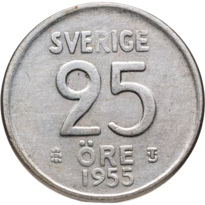 купить Швеция 25 эре (ore) 1955