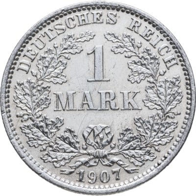 купить Германия 1 марка 1907 Знак монетного двора: "Е"