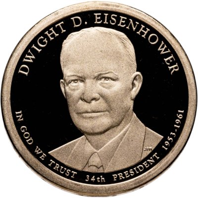 купить США 1 доллар (dollar) 2015 "Президент США - Дуайт Эйзенхауэр (1953–1961)", знак монетного двора: "S" - Сан-Франциско