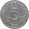 Купить Германия, Третий рейх 5 рейхспфеннигов 1942, знак монетного двора: "В"