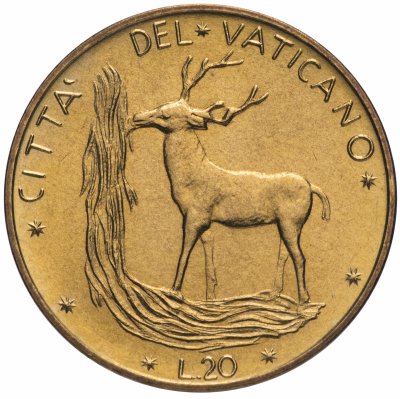 купить Ватикан 20 лир 1973