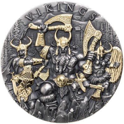 купить Ниуэ 5 долларов 2024 "Викинги" в футляре с сертификатом