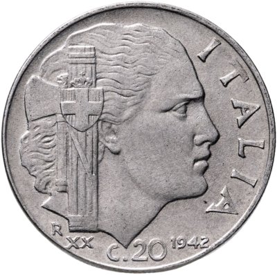купить Италия 20 чентезимо 1942