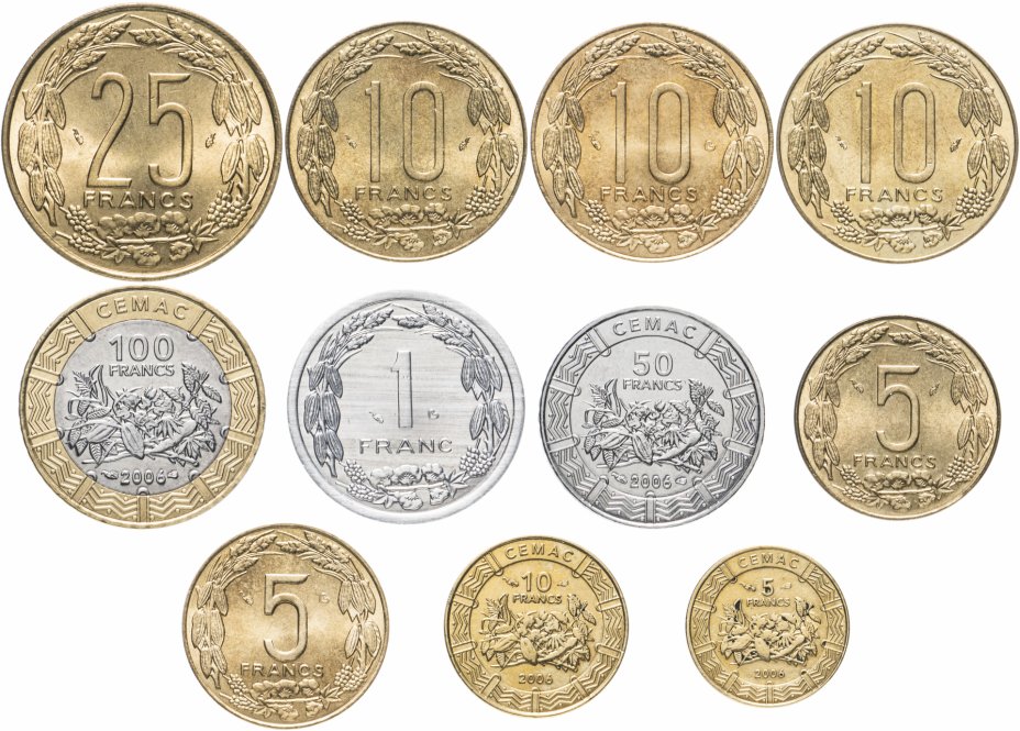 купить Центральная Африка набор из 11 монет 1983-2006