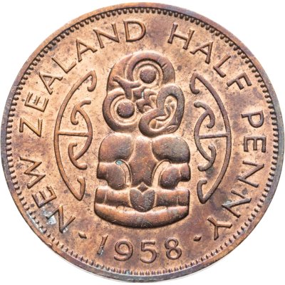 купить Новая Зеландия 1/2 пенни (penny) 1958