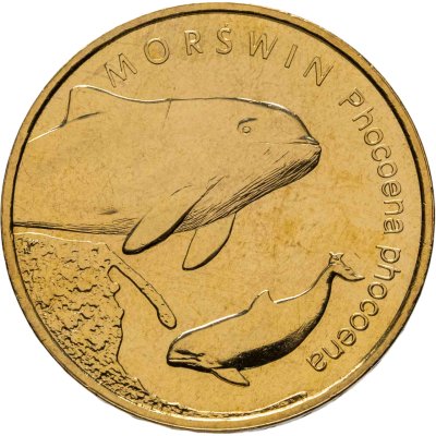 купить Польша 2 злотых 2004 "Всемирная природа - Морская свинья"