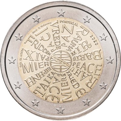 купить Португалия 2 евро 2023 "Мир между народами"