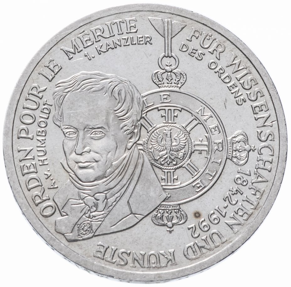 купить Германия (ФРГ) 10 марок 1992   "150 лет ордену Pour-le-Merite за заслуги в науке и искусстве"