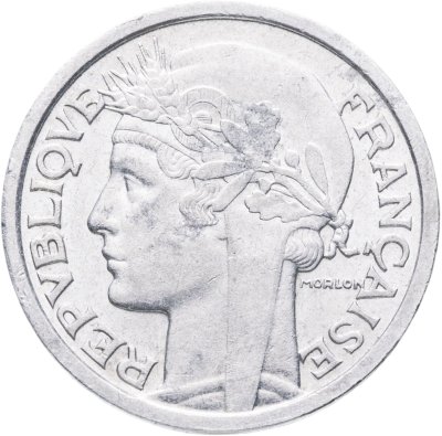 купить Франция 2 франка (francs) 1947 B знак монетного двора: "B" -" Бомон-ле-Роже"