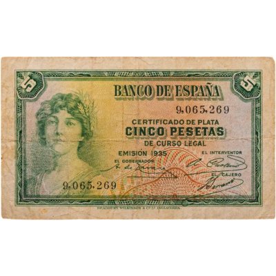 купить Испания 5 песет 1935
