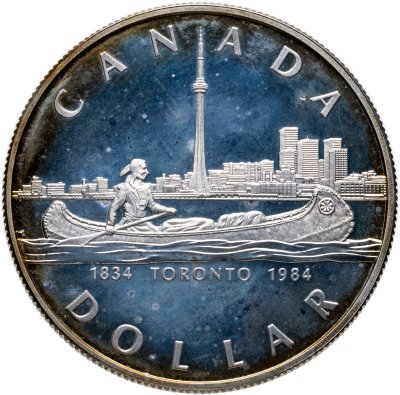купить Канада 1 доллар (dollar) 1984 150 лет городу Торонто