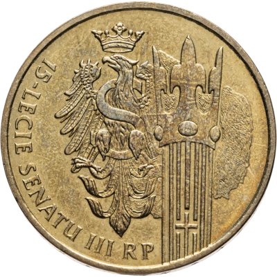 купить Польша 2 злотых (zlote) 2004 "15 лет Сенату Республики Польша"