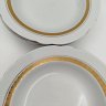 Купить Набор из 4-х суповых тарелок, украшенных растительным орнаментом, фарфор, золочение, Ленинградский фарфоровый завод (ЛФЗ), СССР, 1960-1970 гг.