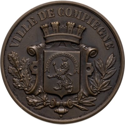 купить Франция медаль "Город Компьень. Установка вагона Маршала Фоша 11 ноября 1927"