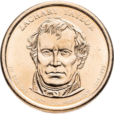 купить США 1 доллар (dollar) 2009 "Закари Тейлор (12-й президент США)", знак монетного двора "P" - Филадельфия