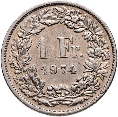 купить Швейцария 1 франк (franc) 1974