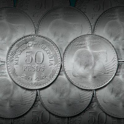 купить Колумбия 50 песо 2018 Очковый медведь