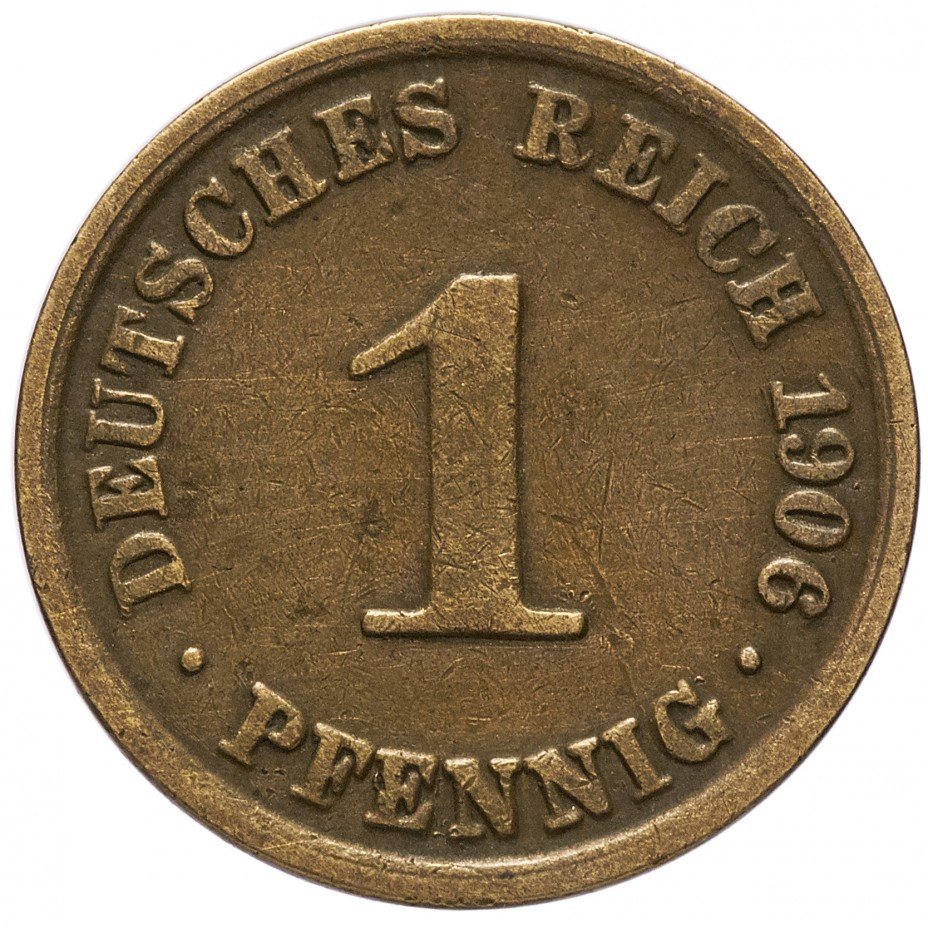 купить Германия 1 рейх пфенниг 1906 "А"
