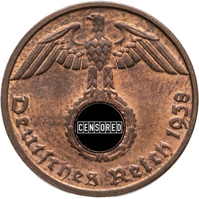 купить Германия, Третий рейх 1 рейхспфенниг (reichspfennig) 1938, знак монетного двора: "D" - Мюнхен