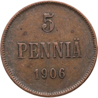 купить 5 пенни (pennia) 1906 Российская Финляндия