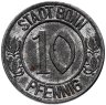 Купить Германия "Бонн" 10 пфеннигов 1920 нотгельд   "Людвиг ван Бетховен"