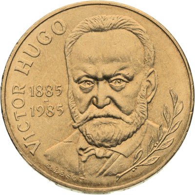 купить Франция 10 франков (francs) 1985 "100 лет со дня смерти Виктора Гюго"