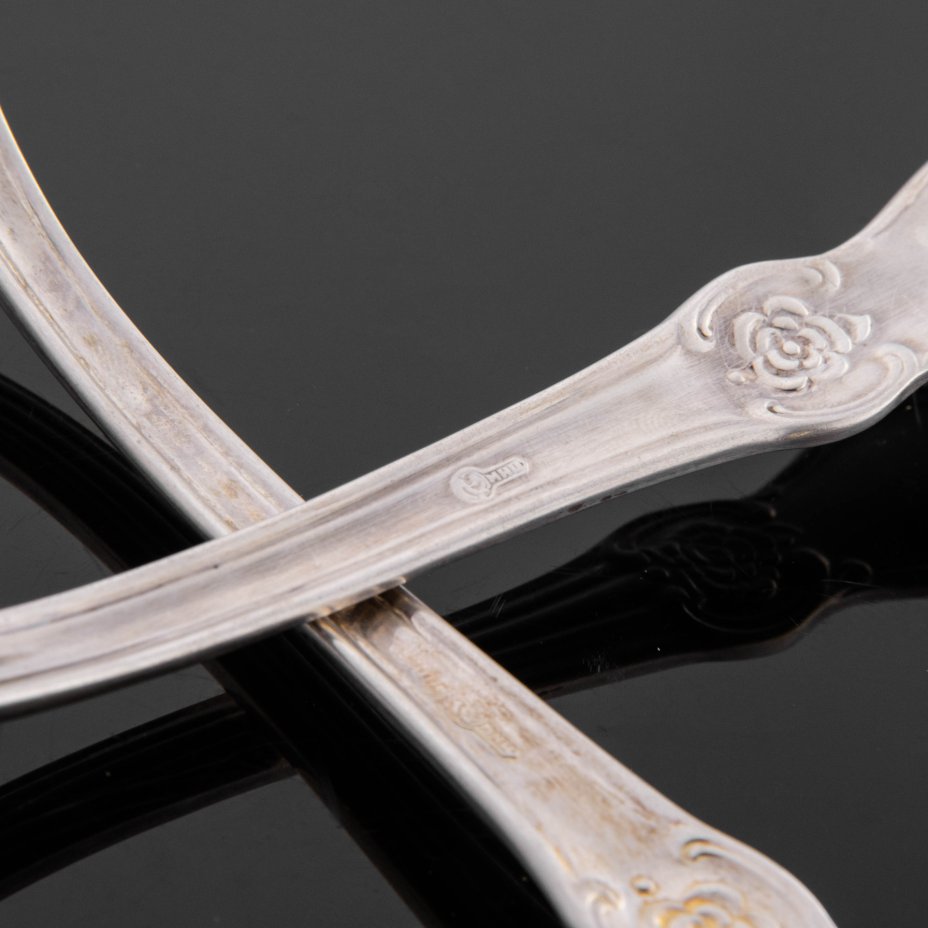 Набор из 2 вилок "Серебряная роза", мельхиор (медь-никель ...