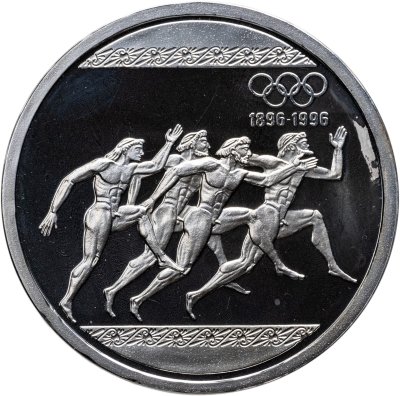купить Греция 1000 драхм (drachmai) 1996 "100 лет Олимпийским играм - Бег"