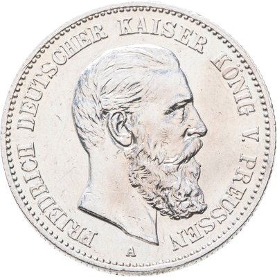 купить Германская Империя, Пруссия 2 марки (mark) 1888 А Фридрих III