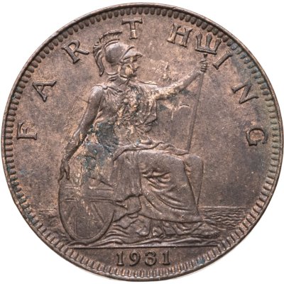 купить Великобритания 1 фартинг (farthing) 1931