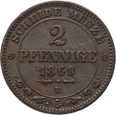 купить Германия, Саксония 2 пфеннига 1863